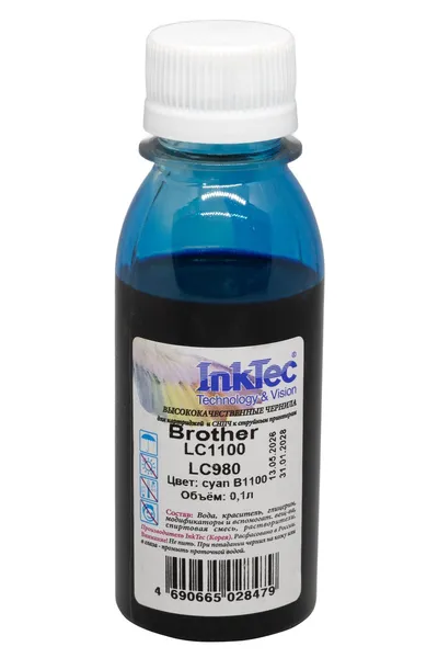 Чернила InkTec B1100-LC, для Brother LC1100/LC980, C, 0,1 л