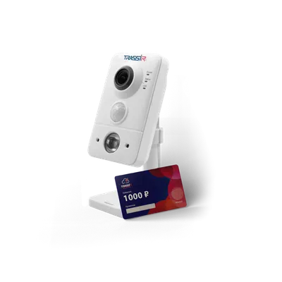Комплект видеонаблюдения Trassir CloudCube5, камера TR-D7151IR1 2.8 мм + облако