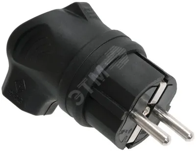 Вилка IEK PKR01-U-016-2-K02 ОМЕГА, 16 А, 2P+E, IP44, каучук