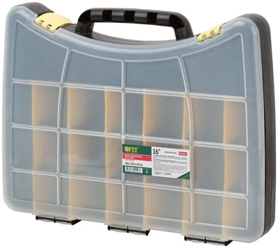 Ящик для крепежа FIT 65652, пластиковый, 22 отделения, 40×30×6 см