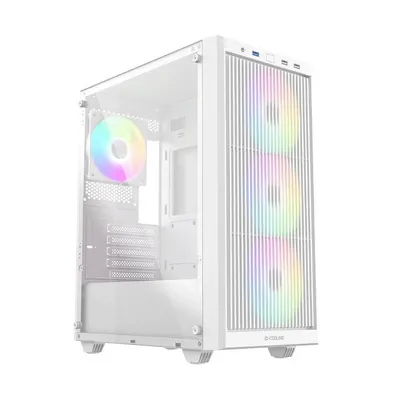 Корпус ID-Cooling WARE 300 ARGB WH, mATX, TG, 4 вентилятора, Type-C