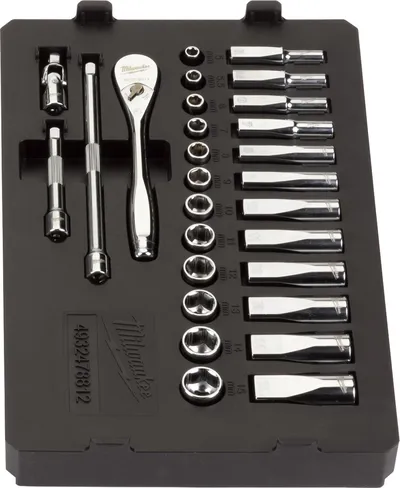 Набор головок Milwaukee 4932478812, 1/2", 28 шт, трещотка