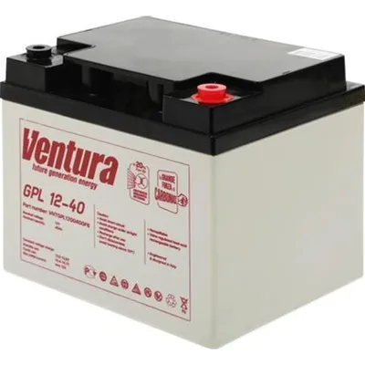 Аккумулятор VENTURA GP 12-40, 12 В, 40 Ач, AGM, клеммы F6, 197×166×176 мм