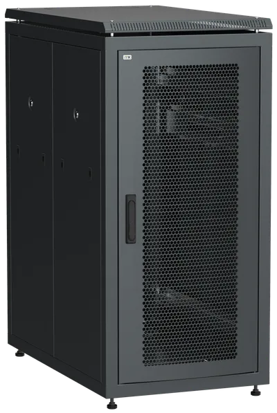 Шкаф сетевой ITK LN05-18U61-PP, 18U, 600×1000мм, перфорированные двери, черный