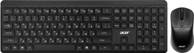 Комплект Acer OCC502, клавиатура + мышь, беспроводная, USB, чёрный