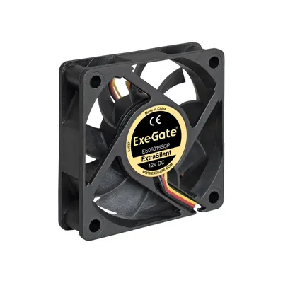 Вентилятор ExeGate ExtraSilent ES06015S3P, 60x60x15 мм, 12 В, 2500 об/мин, 3-pin