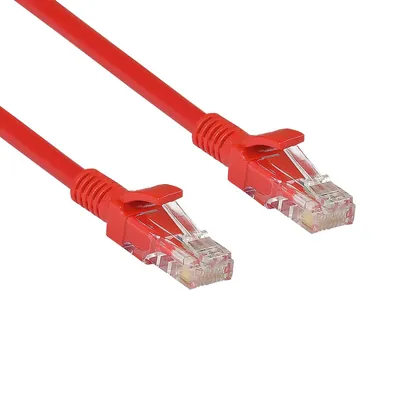 Патч-корд ExeGate EX258384RUS, UTP кат.5e, 0.5 м, RJ-45–RJ-45, красный