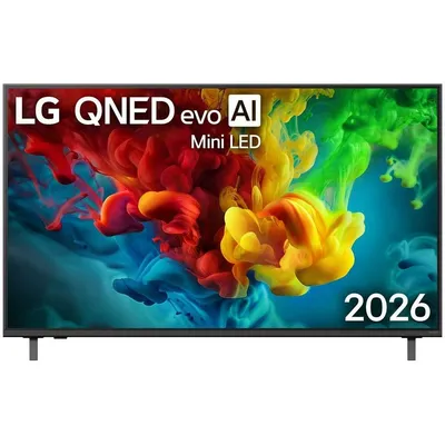 Телевизор ЖК 55'' LG/ 55", Ultra HD, QNED MiniLED, Dynamic QNED Color, Edge Led, Smart TV (WebOS 26), Wi-Fi 5, DVB-T2/C/S2, MR, 120Hz Native (VRR 144Hz), 2.0ch (20W), 4хHDMI, 2хUSB, 2 Pole, черный графит, 2026