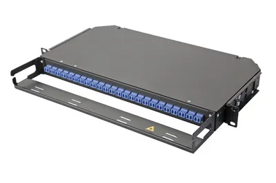 Кросс оптический Eurolan 47C-24-S2-2L-24-11BL, 19'', 1U, 24 LC Duplex, OS2