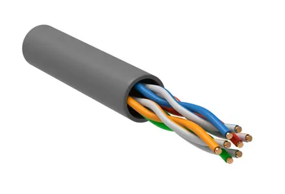 Кабель ITK LC1-C5E04-121-T-R, U/UTP кат.5e, 1 м, бухта 305 м