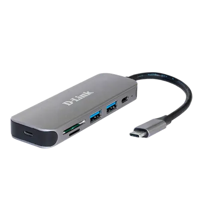 DUB-2325/A2A - Концентратор USB, D-Link, DUB-2325/A2A, 2 порта USB 3.0, 1 порт USB Type-C, слоты для карт SD и microSD и разъемом USB Type-C