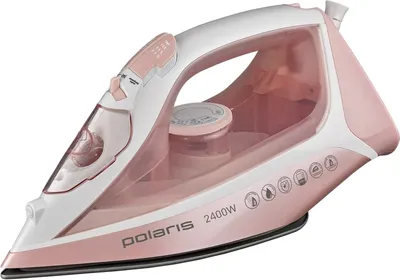 Утюг Polaris PIR 2497AK, 2400Вт, белый/розовый
