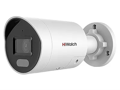 IPC-B042C-G2/UL(2.8mm) Hiwatch 4Мп уличная цилиндрическая IP-камера с LED-подсветкой до 40м, строб и динамиком.