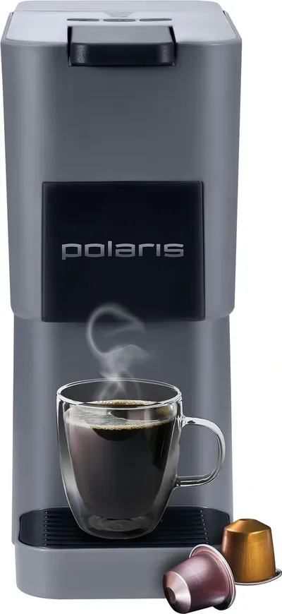 Кофеварка Polaris 026324, рожковая, 3-в-1, 1450 Вт