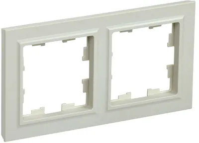 Рамка IEK BRITE BR-M22-K10, 2 поста, бежевый, IP20, ABS