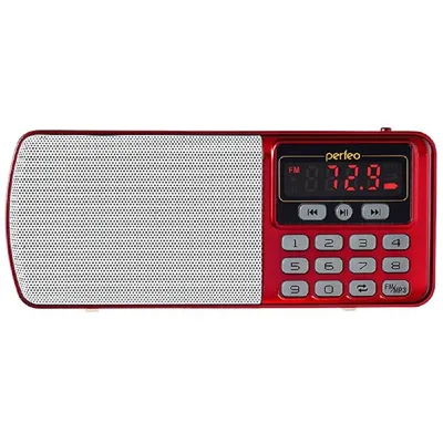Радиоприемник Perfeo PF_5026_DP, цифровой, FM, MP3, красный