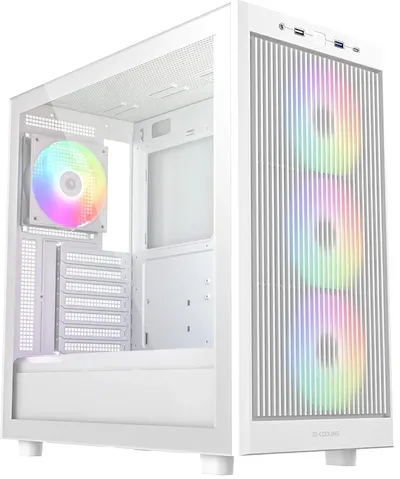 Корпус ПК ID-Cooling WARE 510 ARGB WH, ATX, белый, 4 вентилятора