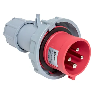 Вилка EKF ps-0242-32-380, 3P+PE, 32А, 380В, IP67