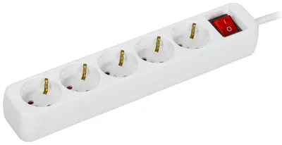 Удлинитель IEK UM-YP10-16-05-03-ZK-K01, 5 розеток, 3м, 16А, 250В