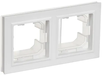 Рамка IEK BR-M22-44-K91 BRITE, 2-местная, IP44, арктический белый