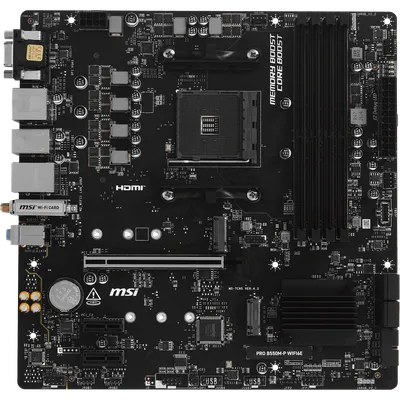 Материнская плата MSI PRO B550M-P WIFI6E, AM4, B550, 4×DDR4, microATX