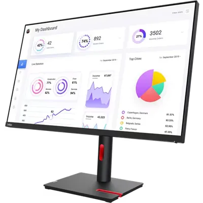 Монитор Lenovo ThinkVision T32p-30, 31.5" IPS 4K 60 Гц, USB-C 90 Вт, RJ45