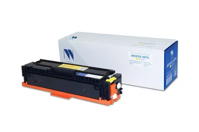 Картридж тонерный NV Print NV-W2212X-207XNCY, жёлтый, без чипа, 2450 страниц