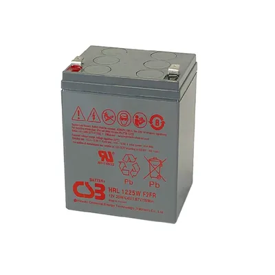 Аккумулятор CSB HRL1225W F2 FR, 12 В, 6 А·ч, 25 Вт/эл (15 мин), клемма F2