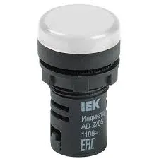 Лампа AD22DS(LED)матрица d=22мм белый 24В AC/DC IEK (BLS10-ADDS-024-K01)