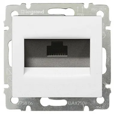 Розетка телефонная IEK 695336 VALENA DIY, RJ11 Cat.3, белая