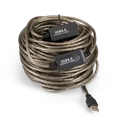 Удлинитель USB ExeGate EX-UAE-AMAF-25.0, активный USB 2.0, 25 м, Am/Af