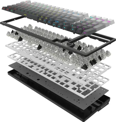 Клавиатура A4Tech MS98 PLUS, механическая, USB, 99 клавиш, LED