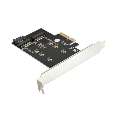 Переходник ExeGate EX283713RUS, M.2 B Key → SATA + M.2 M Key → PCI-E x4