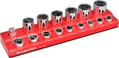 Держатель головок WorkPro WP433065, 1/2", 11 зажимов