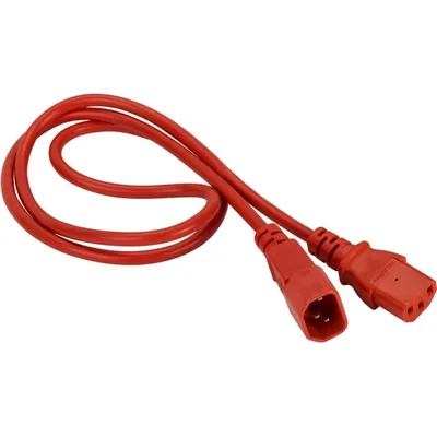 Шнур питания LANMASTER LAN-PP13/14-7.0-RD, C13—C14, 3×0,75 мм², 10 А, 7 м, красный