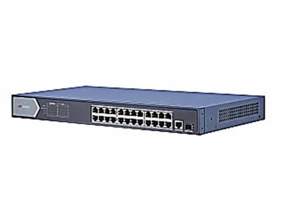 Коммутатор Hikvision DS-3E0526P-E(O-STD), 24×1GbE PoE + 1×SFP, неуправляемый