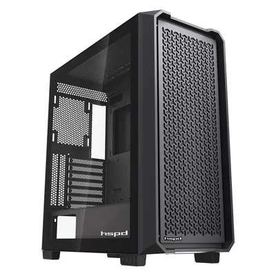 Корпус HSPD F750, Mid Tower, ATX/mATX/mITX, закалённое стекло, без БП