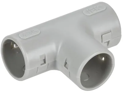Тройник IEK ELASTA TI25G CTA10D-TIG25-K41-025, 25 мм, ПВХ, серый