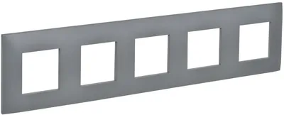 Рамка IEK SKANDY SK-M52-K03, 5 постов, вертикальная/горизонтальная, IP20, серая