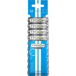 Батарейки Трофи LR6-10Bl Energy Power Alkaline (100/800/19200) (10 шт. в уп-ке)