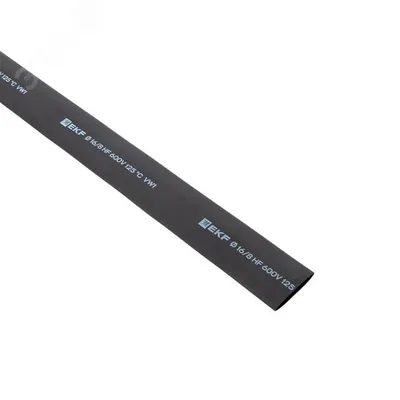 Трубка термоусадочная EKF PROxima tut-16-b-1m, 16/8, чёрная, 50 шт