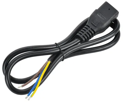 Кабель питания ITK PC-C19-1M, C19, 3×1,5 мм², 16 А, 1 м