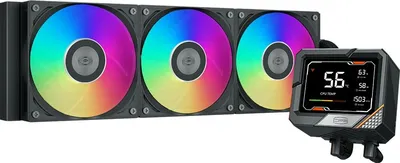 СЖО PCCOOLER GT360-BKAWXX-GL, 360 мм, ARGB, LCD, 310 Вт, чёрный