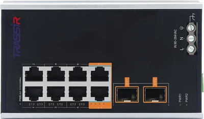 Коммутатор Trassir TR-NS15102S-130-8POE, 8×PoE, 2×SFP, промышленный