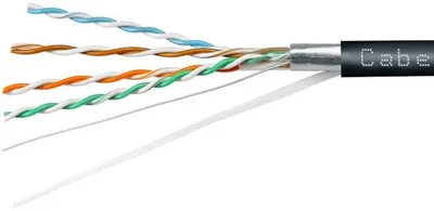 Кабель Cabeus FTP-4P-Cat.5e-SOLID-OUT-LSZH-UV-100, FTP, Cat.5e, 4 пары, LSZH, 100м