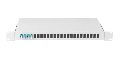 Оптический кросс NIKOMAX ESSENTIAL NMF-RP08LCUS2-WS-ES-1U-GY, 19", 1U, 8×LC/UPC, SM