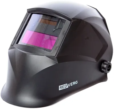 Маска сварщика RedVerg RD-WM 305/АСФ100, хамелеон, класс 1/1/1/2, экран 90x35 мм