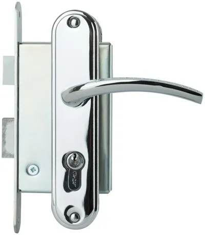 Замок врезной с ручками FIT Стандарт ЗВ4-7.03С 66998, хром
