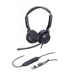 Гарнитура Yealink UH42 SE Dual UC USB-C/A, дуо, HD звук, 3.5 мм, USB-C/A