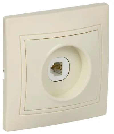 Розетка телефонная IEK ETK10-K33-DM, RJ-11, 1 пост, Cat.3, IP20